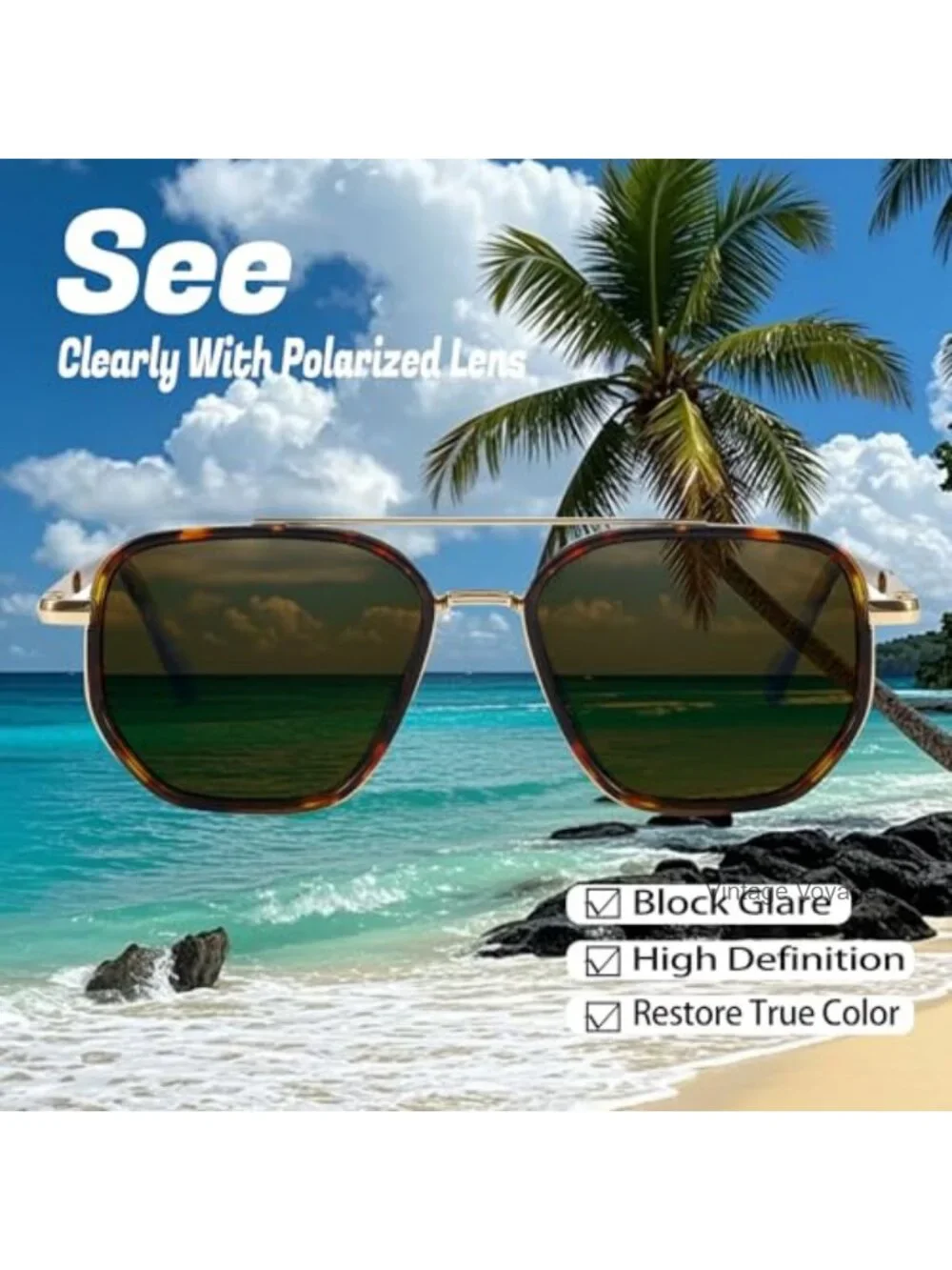 Polarized Aviator Sunglasses for Women UV Protection TAC Metal Frame